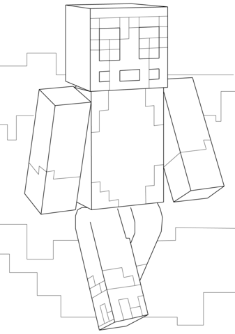 Minecraft Stampy Coloring Page